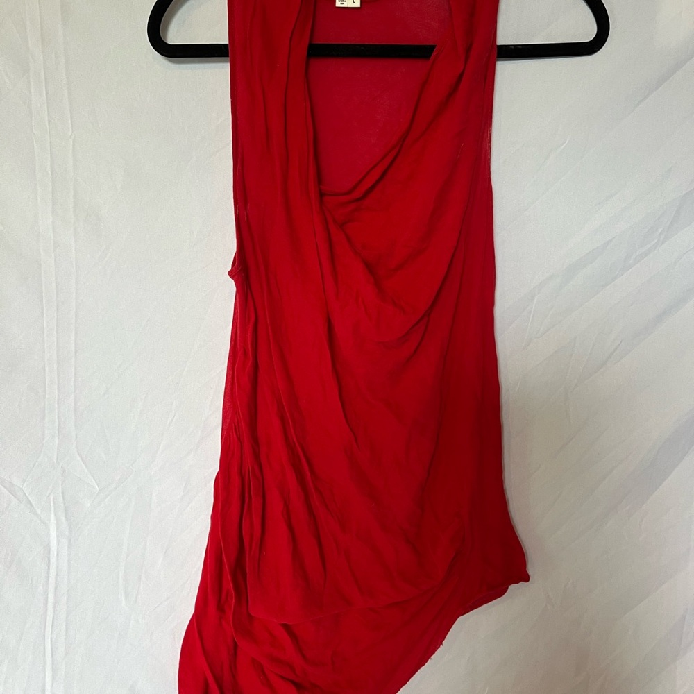 Helmut Lang Bold Red Sleeveless Top